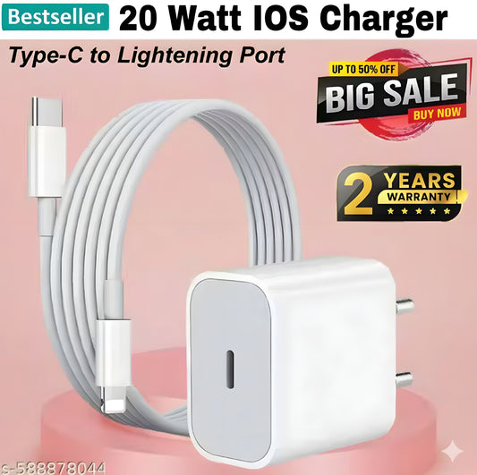 20 Watt original Phone Charger, 20 Watt Fast Charger, Lightening phone charger, 20 Watt Phone Charger, Type-C to Lightening Port Type Cable for and other IOS Devices, Charging Cord Compatible With 14 pro max /14 plus /14/13/12/11/X/8/7/6/ use
